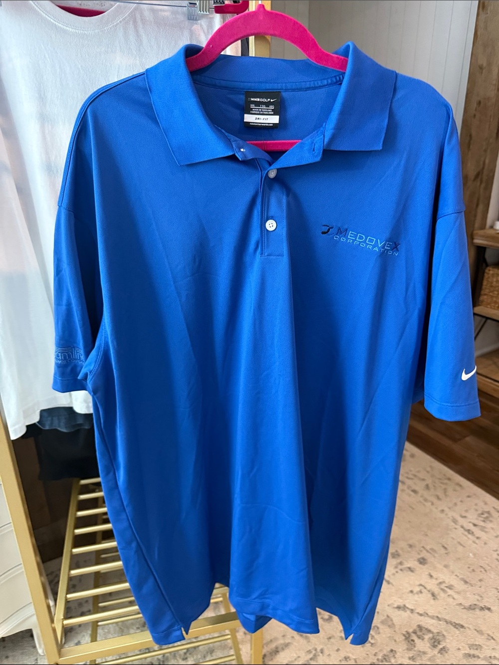 Nike Blue Polo Shirt with Medovex Embroidery